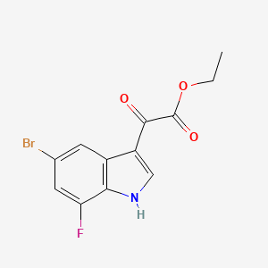 molecular formula C12H9BrFNO3 B12277053 Ethyl 2-(5-Bromo-7-fluoro-3-indolyl)-2-oxoacetate 