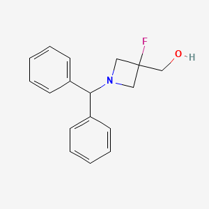 [1-(Diphenylmethyl)-3-fluoroazetidin-3-yl]methanol