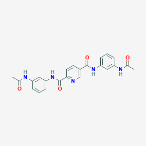 molecular formula C23H21N5O4 B1227708 N2,N5-Bis(3-acetamidophenyl)pyridine-2,5-dicarboxamide 