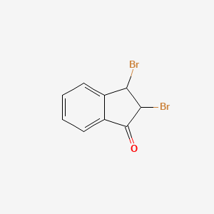 molecular formula C9H6Br2O B12277085 2,3-Dibromo-2,3-dihydro-1H-inden-1-one CAS No. 50870-59-2