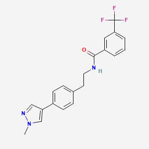 N-{2-[4-(1-methyl-1H-pyrazol-4-yl)phenyl]ethyl}-3-(trifluoromethyl)benzamide