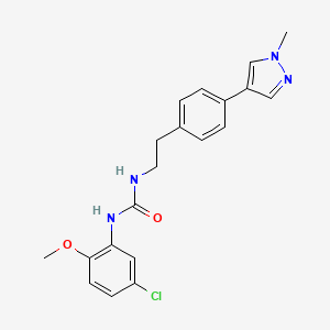 3-(5-chloro-2-methoxyphenyl)-1-{2-[4-(1-methyl-1H-pyrazol-4-yl)phenyl]ethyl}urea