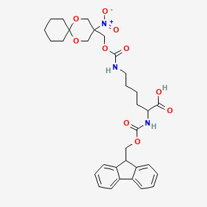 molecular formula C32H39N3O10 B12277104 Fmoc-Lys(Tnm)-OH 