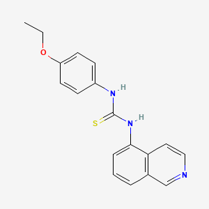 molecular formula C18H17N3OS B1227714 1-(4-乙氧苯基)-3-(5-异喹啉基)硫脲 