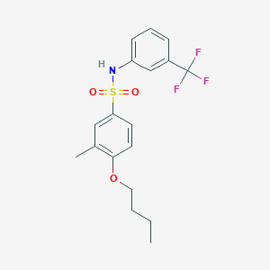 4-butoxy-3-methyl-N-[3-(trifluoromethyl)phenyl]benzene-1-sulfonamide