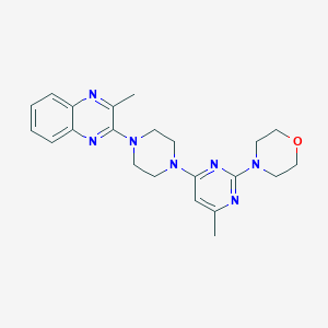 2-Methyl-3-{4-[6-methyl-2-(morpholin-4-yl)pyrimidin-4-yl]piperazin-1-yl}quinoxaline