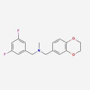 molecular formula C17H17F2NO2 B12277184 [(3,5-Difluorophenyl)methyl][(2,3-dihydro-1,4-benzodioxin-6-yl)methyl]methylamine 