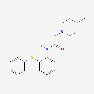 molecular formula C20H24N2OS B1227719 2-(4-methyl-1-piperidinyl)-N-[2-(phenylthio)phenyl]acetamide 