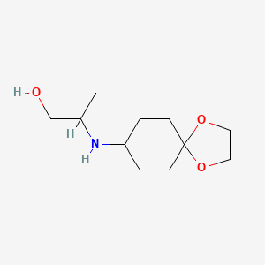 2-({1,4-Dioxaspiro[4.5]decan-8-yl}amino)propan-1-ol