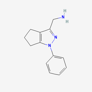 (1-Phenyl-1H,4H,5H,6H-cyclopenta[c]pyrazol-3-yl)methanamine