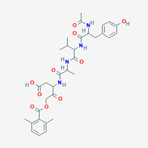 molecular formula C33H42N4O10 B12277206 Ac-Tyr-Val-Ala-Asp-2,6-dimethylbenzoyloxymethylketone 