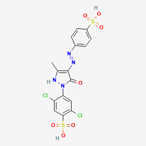 molecular formula C16H12Cl2N4O7S2 B1227721 Lissamine fast yellow (acid form) 