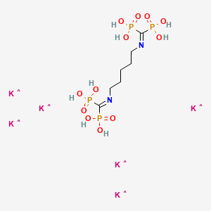 molecular formula C7H18K6N2O12P4 B12277226 Hexapotassium dihydrogen [hexane-1,6-diylbis[nitrilobis(methylene)]]tetrakisphosphonate CAS No. 53473-28-2