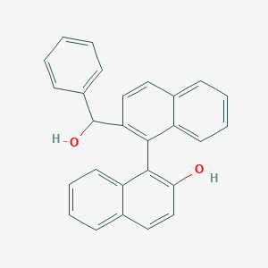 molecular formula C27H20O2 B12277229 1-[2-[Hydroxy(phenyl)methyl]naphthalen-1-yl]naphthalen-2-ol 