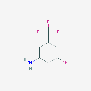 molecular formula C7H11F4N B12277238 3-Fluoro-5-(trifluoromethyl)cyclohexan-1-amine 