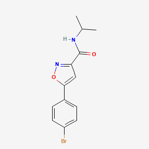 molecular formula C13H13BrN2O2 B1227724 5-(4-bromophenyl)-N-propan-2-yl-3-isoxazolecarboxamide 