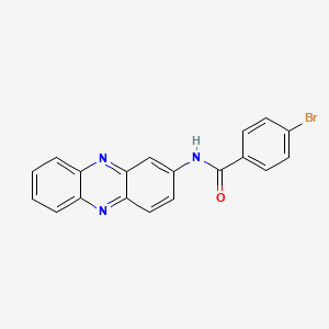 molecular formula C19H12BrN3O B1227725 4-溴-N-(2-吩嗪基)苯甲酰胺 