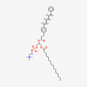 molecular formula C45H68NO8P B12277273 [3-hexadecanoyloxy-2-[3-[4-[(1E,3E,5E)-6-phenylhexa-1,3,5-trienyl]phenyl]propanoyloxy]propyl] 2-(trimethylazaniumyl)ethyl phosphate 