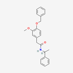 (S)-3-Methoxy-N-(1-phenylethyl)-4-(phenylmethoxy)benzeneacetamide