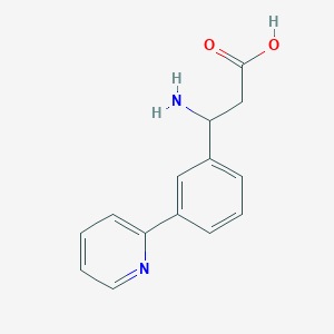 molecular formula C14H14N2O2 B12277306 3-Amino-3-[3-(2-pyridyl)phenyl]propionic Acid 