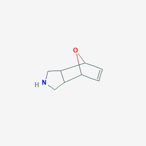 molecular formula C8H11NO B12277318 10-Oxa-4-azatricyclo[5.2.1.0,2,6]dec-8-ene 