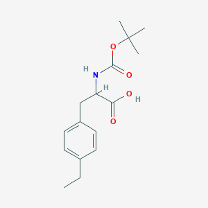 molecular formula C16H23NO4 B12277326 N-Boc-4-ethyl-DL-phenylalanine 