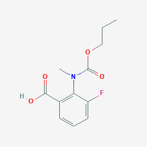 molecular formula C12H14FNO4 B12277332 3-Fluoro-2-(methyl-propoxycarbonyl-amino)-benzoicacid 