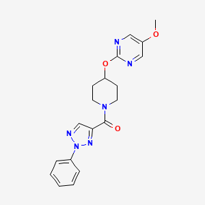 molecular formula C19H20N6O3 B12277338 5-methoxy-2-{[1-(2-phenyl-2H-1,2,3-triazole-4-carbonyl)piperidin-4-yl]oxy}pyrimidine 