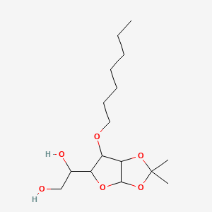 molecular formula C16H30O6 B12277346 3-O-Heptyl-1,2-O-(1-methylethylidene)hexofuranose 