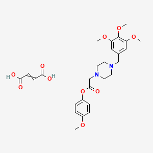 4-Methoxyphenyl 2-{4-[(3,4,5-trimethoxyphenyl)methyl]piperazin-1-yl}acetate; fumaric acid