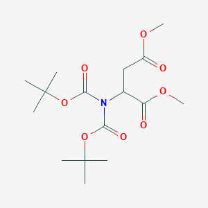 molecular formula C16H27NO8 B12277371 N,N-di-tert-butoxycarbonyl-L-asparticaciddimethylester 