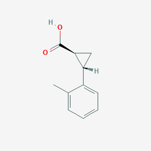 molecular formula C11H12O2 B12277380 (1S,2S)-2-(o-Tolyl)cyclopropanecarboxylicAcid 