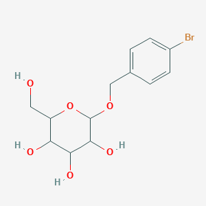 2-[(4-Bromophenyl)methoxy]-6-(hydroxymethyl)oxane-3,4,5-triol