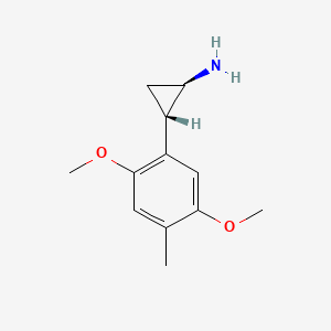 molecular formula C12H17NO2 B1227740 trans-2-(2,5-Dimethoxy-4-methylphenyl)cyclopropylamine CAS No. 69854-49-5
