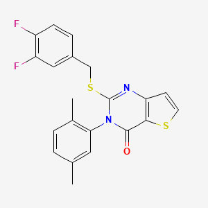 2-{[(3,4-difluorophenyl)methyl]sulfanyl}-3-(2,5-dimethylphenyl)-3H,4H-thieno[3,2-d]pyrimidin-4-one