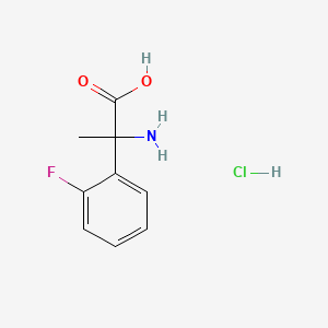 molecular formula C9H11ClFNO2 B12277434 2-Amino-2-(2-fluorophenyl)propanoic acid;hydrochloride 