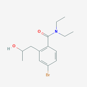 molecular formula C14H20BrNO2 B12277435 Benzamide,4-bromo-N,N-diethyl-2-[(2R)-2-hydroxypropyl]- 