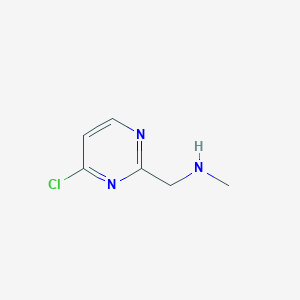 molecular formula C6H8ClN3 B12277439 1-(4-Chloropyrimidin-2-yl)-N-methylmethanamine 