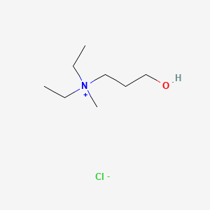 molecular formula C8H20ClNO B1227744 1-Propanaminium, N,N-diethyl-3-hydroxy-N-methyl-, chloride CAS No. 32427-94-4