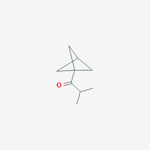 molecular formula C9H14O B12277456 1-{Bicyclo[1.1.1]pentan-1-yl}-2-methylpropan-1-one 