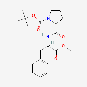 molecular formula C20H28N2O5 B12277491 Methyl (S)-2-[(S)-1-Boc-pyrrolidine-2-carboxamido]-3-phenylpropanoate 