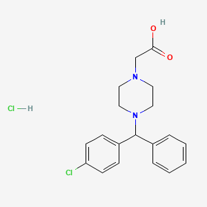 molecular formula C19H22Cl2N2O2 B12277504 2-[4-[(4-Chlorophenyl)-phenylmethyl]piperazin-1-yl]acetic acid;hydrochloride 