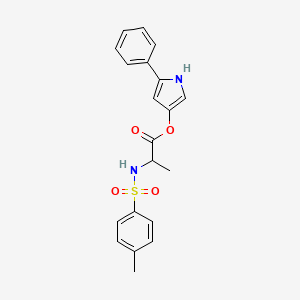 molecular formula C20H20N2O4S B12277517 (5-phenyl-1H-pyrrol-3-yl) 2-[(4-methylphenyl)sulfonylamino]propanoate 