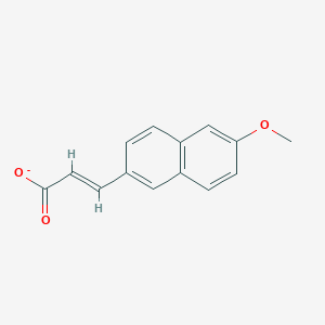 molecular formula C14H11O3- B12277523 3-(6-Methoxynaphthalen-2-yl)acrylic acid 