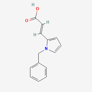 molecular formula C14H13NO2 B12277525 3-[2-(N-Benzyl)pyrrolyl] acrylic acid 