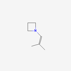 molecular formula C7H13N B12277528 1-Azetidino-isobutene CAS No. 81156-88-9