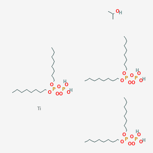 molecular formula C51H116O22P6Ti B12277539 dioctyl phosphono phosphate;propan-2-ol;titanium 