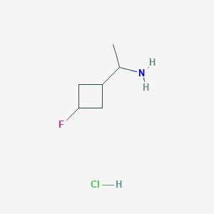 molecular formula C6H13ClFN B12277552 1-(3-Fluorocyclobutyl)ethanamine;hydrochloride 