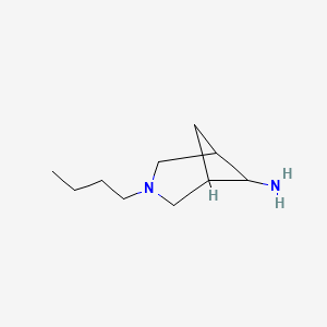 molecular formula C10H20N2 B12277560 3-Butyl-3-azabicyclo[3.1.1]heptan-6-amine 