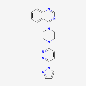 4-{4-[6-(1H-pyrazol-1-yl)pyridazin-3-yl]piperazin-1-yl}quinazoline